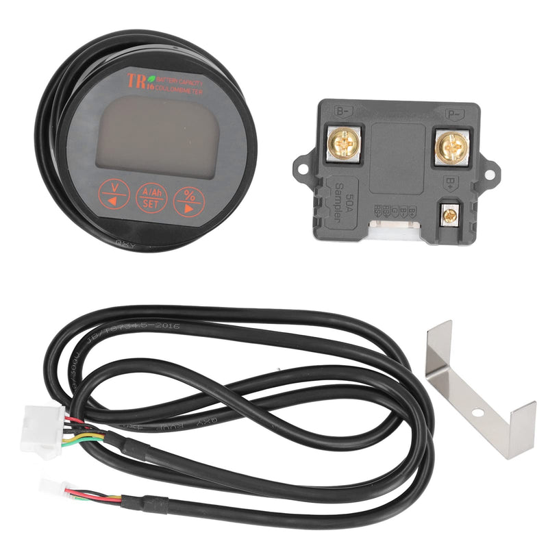 TR16H Battery Monitor 8-120V 0-75A Digital Battery Capacity Tester with Percentage Display, Voltmeter for Car RV Marine Golf Cart