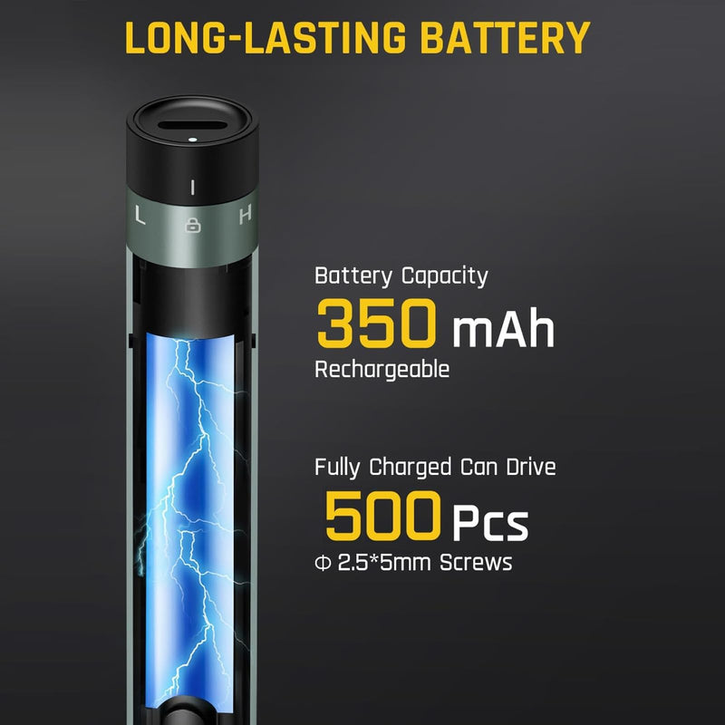 Mini Electric Screwdriver Set,30 in 1 Small Electric Screwdriver Cordless -24 Magnetic Bits, Dual-speed Adjustment, 3 LED Lights, Mini Power Screwdriver Repair Tool Kit,for Phone Camera Watch Laptop Gray