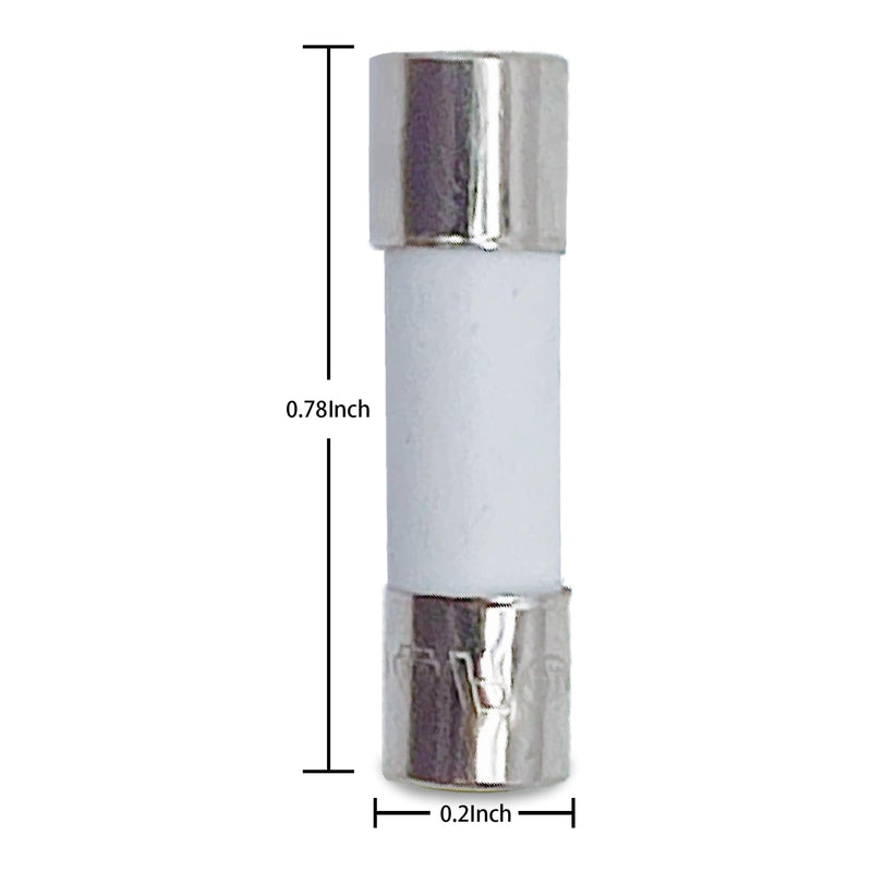 T10AH250V 0.2x0.78 Inch 10A 250V Ceramic Tube Slow-Blow Pack of 10 Ceramic Fuses 10 amp 250 Volt 5x20mm Time-delay Fuses T10A
