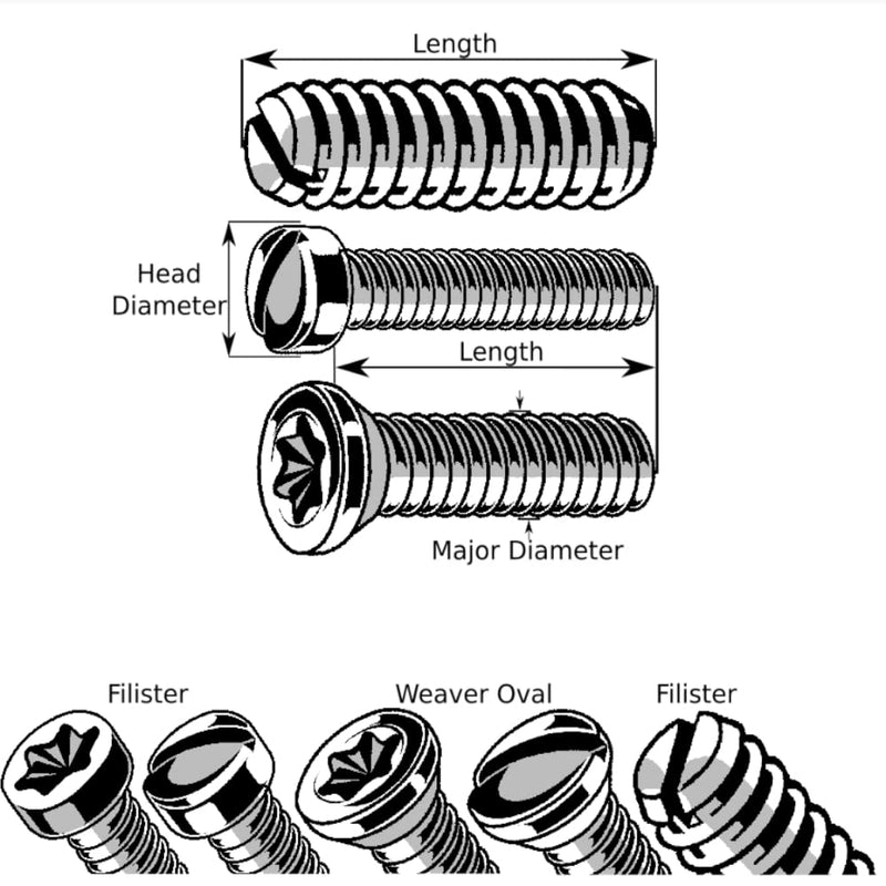 Slotted Fine Thread Gun Plug Screws - 10 pcs. (#6-48 x 1/8", Stainless Steel) #6-48 x 1/8"