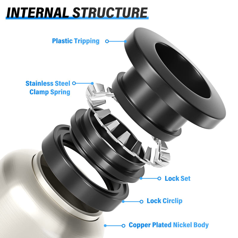 TAILONZ PNEUMATIC Female Straight 1/2 Inch Tube OD x 1/4 Inch NPT Thread Push to Connect Fittings PCF-1/2-N2(Pack of 2) 1/2"OD-1/4"NPT
