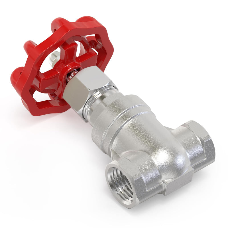 TAISHER 1PCS 304 Stainless Steel Gate Valve, 1-1/4" NPT Female Rotary Sluice Valve With Wheel Handle, For Water, Oil, Gas