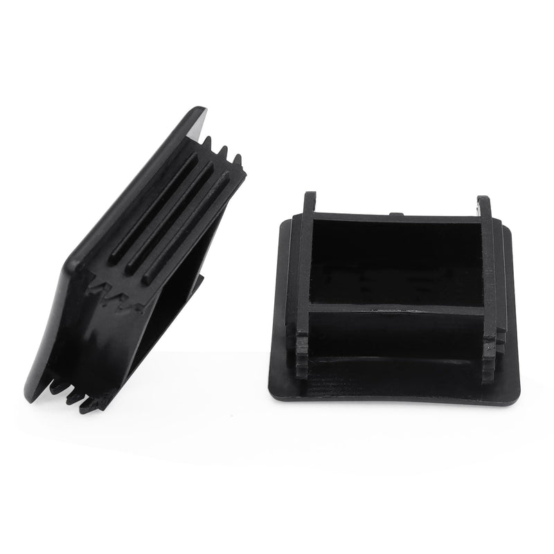 Xadnitu 12 Pieces 1-5/8" Plastic Strut Channel End Caps, Black PVC Metal Channel Protective Cover, Rectangle Plug End Cap to Protect Unistrut Channel, Profile