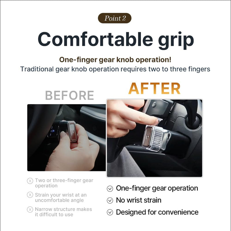 FICS Easy-Way Gear Knob Extension for Hyundai (Santa Fe 2024, 2025), (Sonata 2024, 2025), (Kona 2024, 2025), and (Tucson 2025) – Enhanced Gear Shift Control for Improved Driving Experience A type