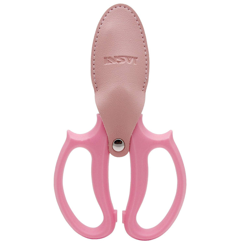 Garden Pruning Shears Scissors with Comfort Grip Handle, Premium Steel Professional Floral Scissors, Perfect for Arranging Flowers, Pruning, Trimming Plants, Gardening Tool (Pink) Pink