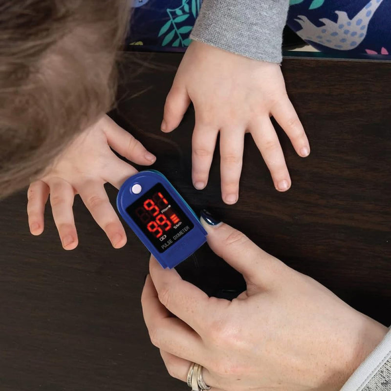 Roscoe Medical Finger Pulse Oximeter Oxygen Saturation Monitor - Pulse Ox Fingertip o2 Monitor for Pediatric and Adult - Sports and Aviation Use Only 1 Count (Pack of 1)