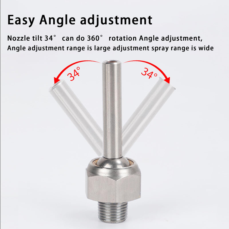 5PC 1/4 "NPT x 20/40/60mm 304 Stainless Steel Cooolant Nozzle, Universal Coolant Nozzle, Suitable For Various Machine Tools, Spray Water, Spraying, Air Spraying, Cooling, Etc (HTSN-1/4-40) HTSN-1/4-40
