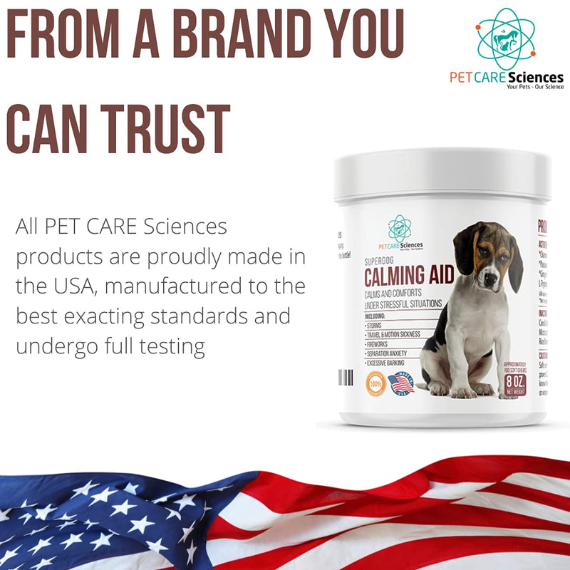 Calming Chews for Dogs or to Calm Puppy - Natural Dog Anxiety Relief - Anti Car Motion Sickness for Dog Calming Treats - Made in The USA - 100 Tasty Turkey Flavor Chews