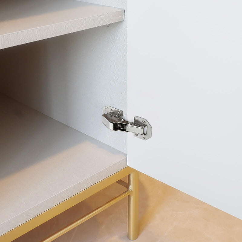 Ravinte 2 Pack Hidden Hinges Soft Close Surface Mount Kitchen Cabinet Hinges, No Pre-drilled for Kitchen Cupboard