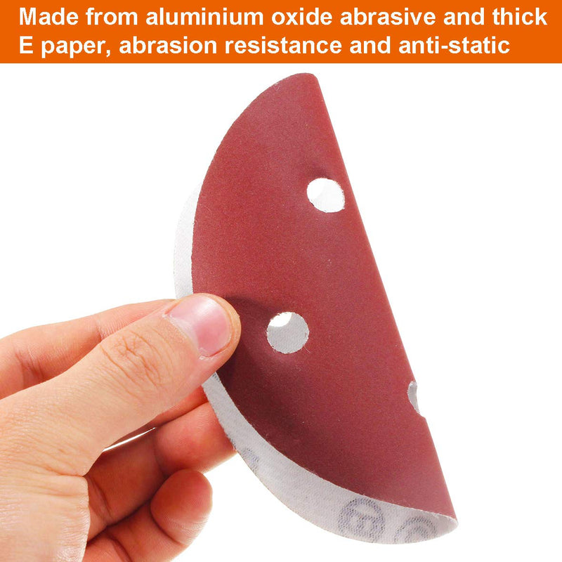 60Pcs Sanding Discs 5 Inch 8 Holes, 1000/800/600/400/320/240 Grit Sandpaper for Random Orbital Sander 240-1000