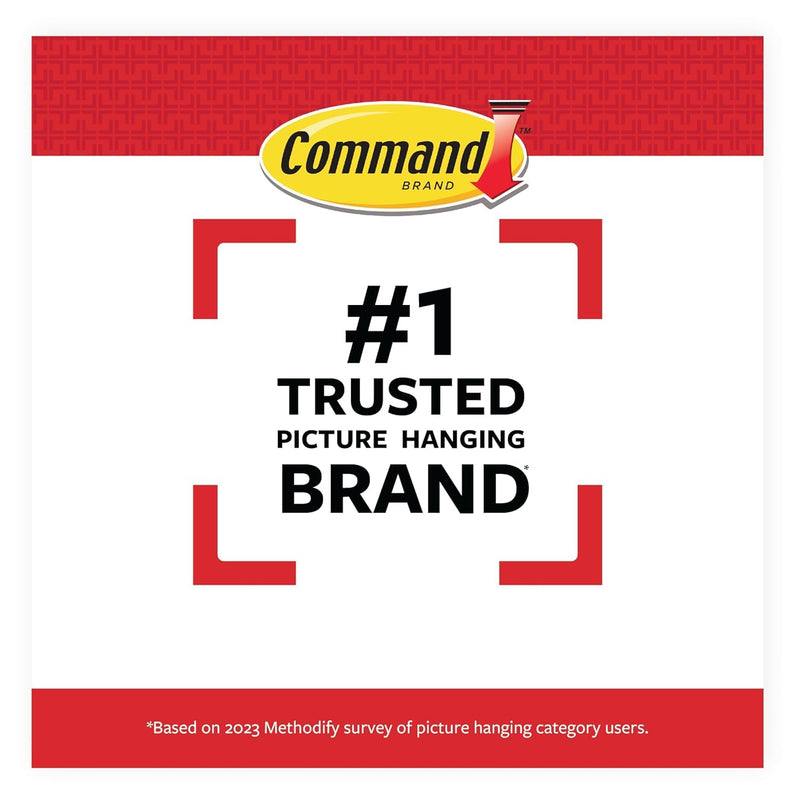 Command 10 lb Medium Picture Hanging Strips, Damage Free Picture Hangers, No Tools Wall Hangers for Home Decor, Black Adhesive 32 Pairs