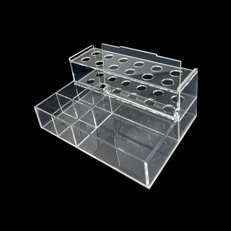 Dental Syringe Acrylic Organizer, YOUYA DENTAL Multi-Function Acrylic Dental Composite Organizer Transparent Resin Holder Applicator for Resin Adhesive Syringes Brush Dispenser Placement Rack Tool Medium