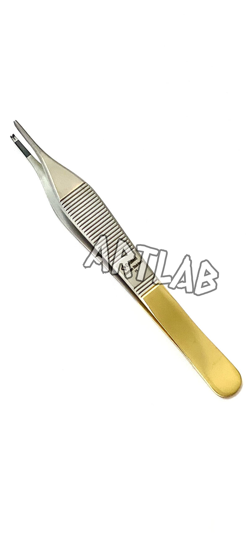 Premium German Stainless Tungsten Carbide TIP ADSON Forceps Tissue 1X2 Teeth ADSON Brown Forceps ADSON Dressing Forceps 4.75" Veterinary Instruments (ADSON FORCEP 1X2 Teeth) ADSON FORCEP 1X2 TEETH