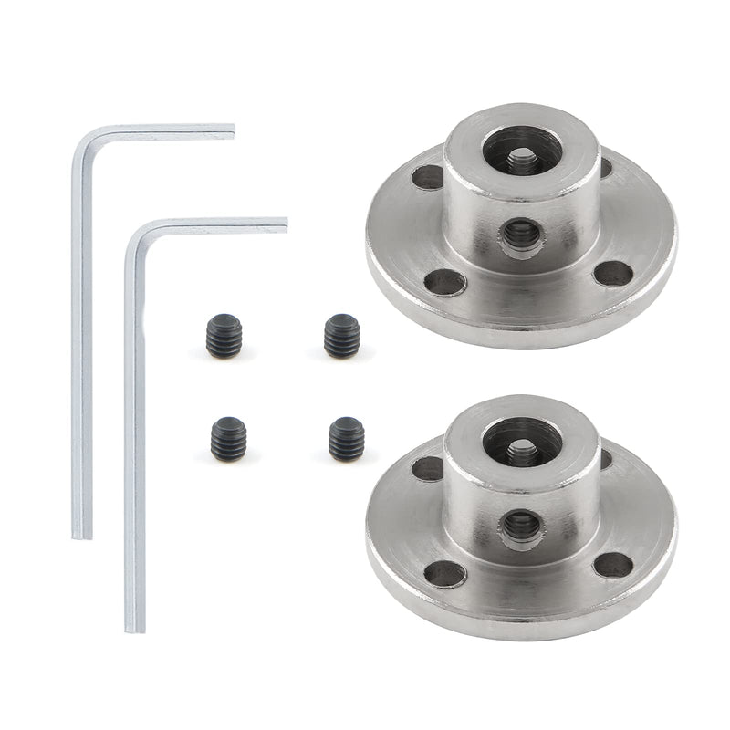 4 PCS 8mm Flange Shaft Coupling, Rigid Flange Coupling Motors Guide Shaft Support Coupler, High Hardness Coupling Connector Flanged Shaft Mount for DIY RC Model Motors 4PC