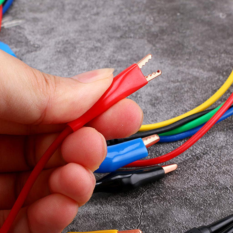 Sumnacon 20Pcs Back Probe Test Kits - 4MM Banana Plug to Alligator Clip Test Leads with 3 Angles 15Pcs Back Probe Pins for Vehicle Automotive Car Circuit Electrical Diagnostic Testing