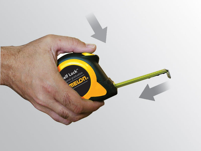 Komelon SL2912; 12' x 5/8" Self-Lock Speed Mark Tape Measure, Yellow, 12ft - Blade 3.7 m