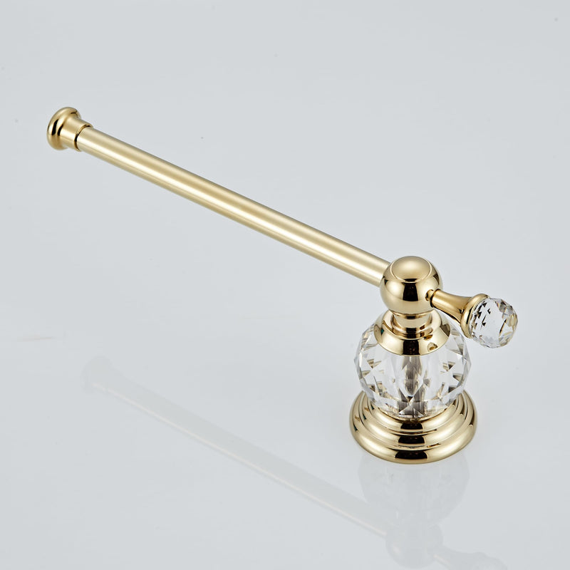 Golden Toilet Roll Paper Holder,Gold Crystal Bathroom Tissue Holder Toilet Paper Holder Bright Gold
