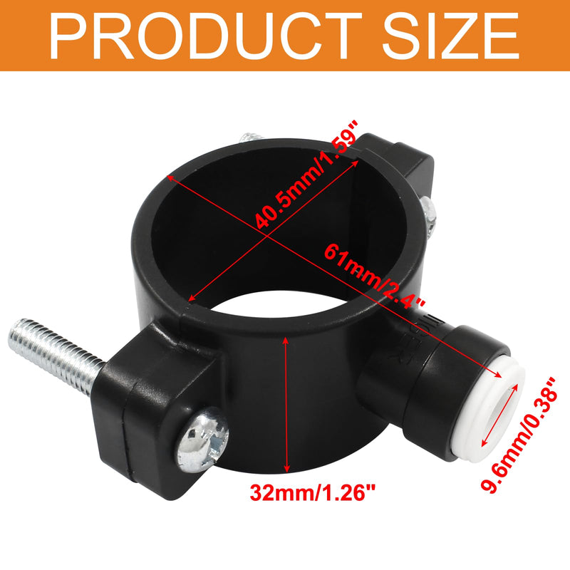 Drain Saddle Valve, 3/8" Plastic Quick Connect Water Filters Valve Clamp Hose Pipe Adapter for Under Sink Reverse Osmosis System 1 3/8" - NewNest Australia