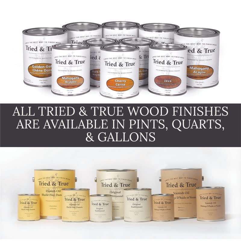 Tried & True Original Wood Finish, 8 oz. - Linseed Oil & Beeswax Blend, Ideal for All Woodwork, Long-Lasting Durability, Food Safe Sealer, Non-Toxic Wood Finish Other 8oz