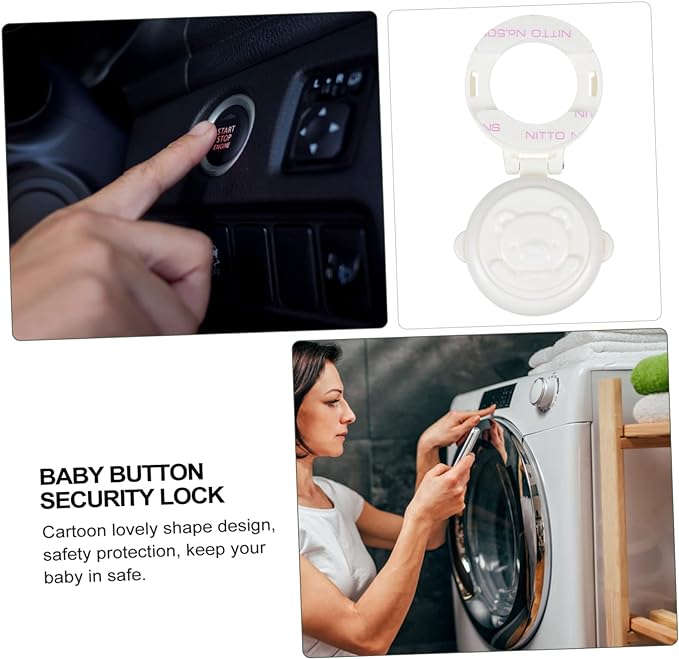 STOBOK Car Wash Key Start Protective Cover Car Wash Key Start Cover Push Button Safety Device Button Lock Cover Button Lock Cover Light Switch Cover Guard 4pcs - NewNest Australia