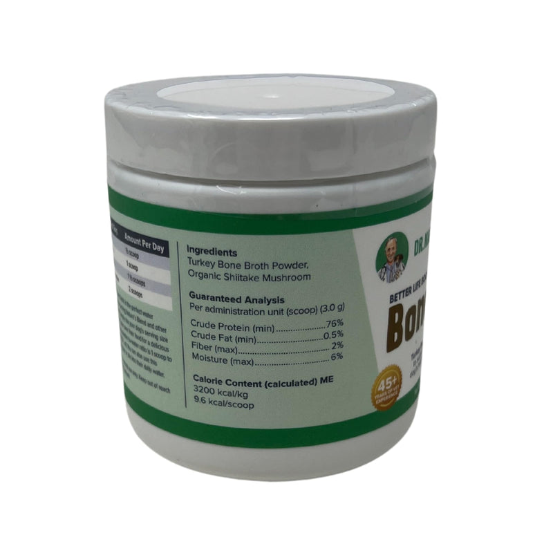 Dr. Marty Better Life Boosters Bone Broth Dog Supplement, Turkey, 3.17 oz Jar