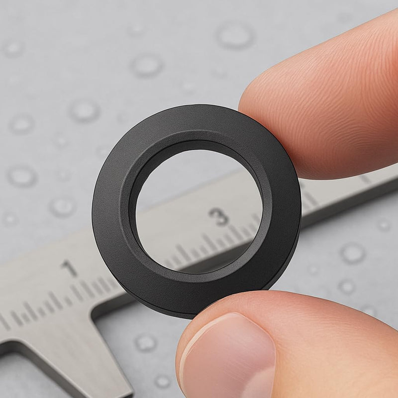 Crush Washers 1/2x28 – Precision Steel Spacers, Black Coated, Anti-Corrosion – 5 Pack for Threaded Applications 1/2 x 28