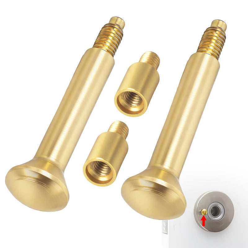 2Pack 5513.0030 Privacy Pin Assembly Compatible with Baldwin Estate Lever Privacy Latches, Solid Brass Push Pin and Threaded Coupler for Bedroom Bathroom Door Handles