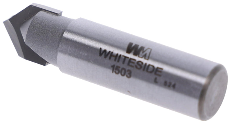 Whiteside Router Bits 1503 V-Groove Bit with 90-Degree 1/2-Inch Cutting Diameter and 1/4-Inch Point Length