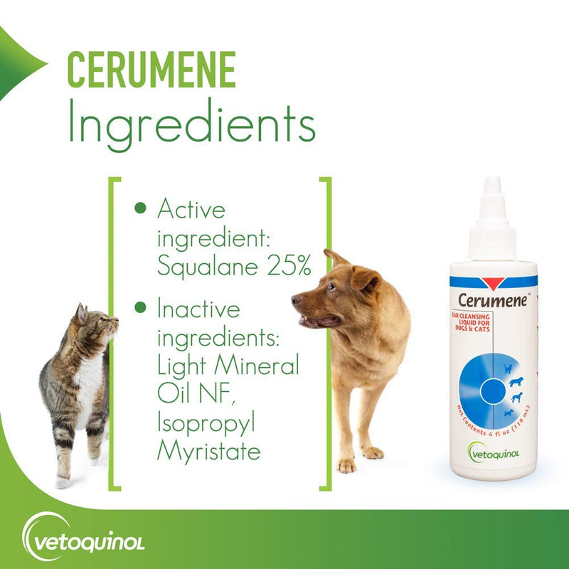 Vetoquinol 411410 Cerumene,4 oz - PawsPlanet Australia