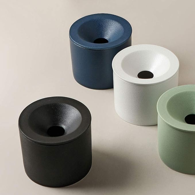Ashtray with Lid, Large Capacity, Stylish Ceramic Ashtray with Lid (Circle) (Green) - NewNest Australia