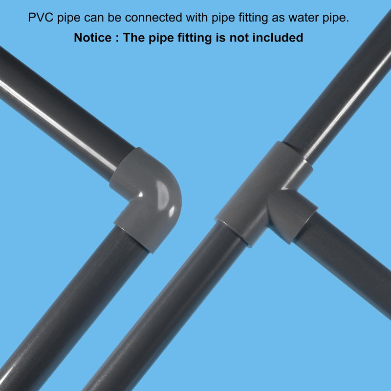 MECCANIXITY 3 Inch PVC Rigid Tube Round Pipe Hardware Tubing 68mm ID 75mm OD 350mm Black High Impact for Water Pipe Crafts Cable Sleeve 68mm x 75mm