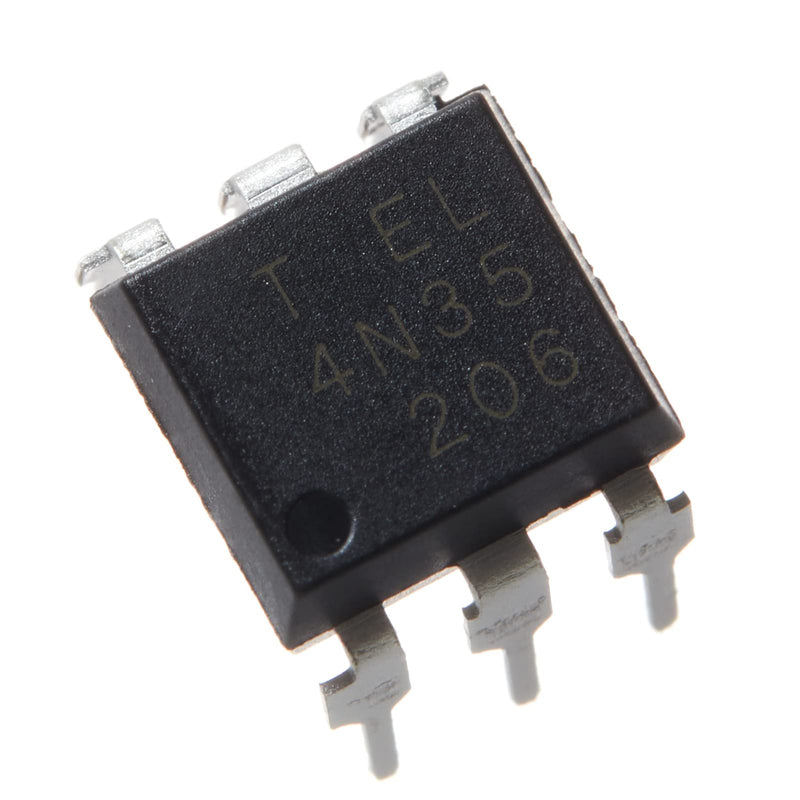 10pcs 4N35 35 Optocoupler DC Input 1 Channel Trans with Base DC Output, 100% Transfer Ratio，6Pins.