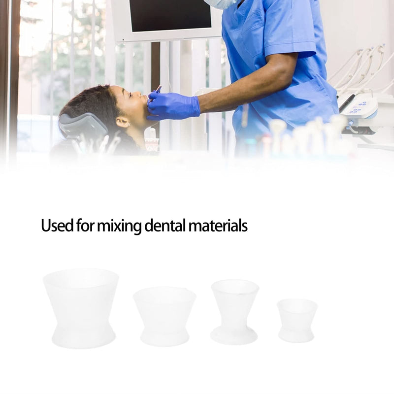 4Pcs Laboratory Mixing Cup Materials Mixing Bowl Set, Silicone Rubber Dental Materials Mixing For Instrument Organizers & Tubs Mixing Self-Curing Mixing Cup