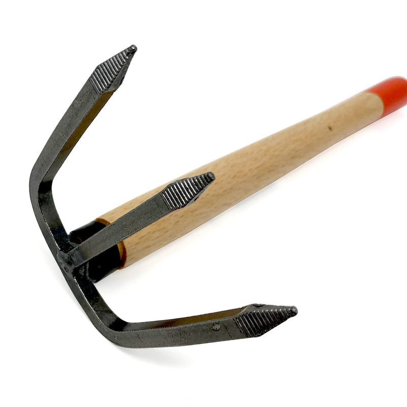 HACHIEMON Japanese Craftsmanship Garden Tool Hand Cultivator Rake Tiller Tool - Durable and Lightweight - Made in Japan