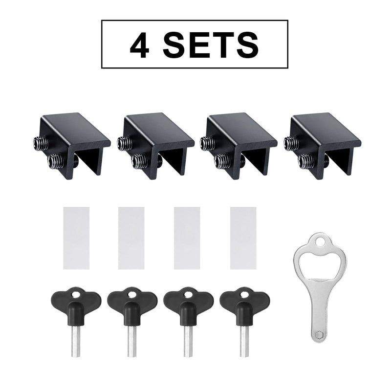 Window Locks (4 Sets), Window Locks for Up and Down Windows, Sliding Window Locks, Window Locks for Horizontal Sliding Windows, Child Proof Window Locks Security, Adjustable Window Stoppers (Black) Black 4 Sets - NewNest Australia
