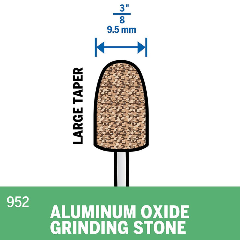 Dremel 952 Aluminum Oxide Grinding Stone 1-Piece Cylinder 3/8"
