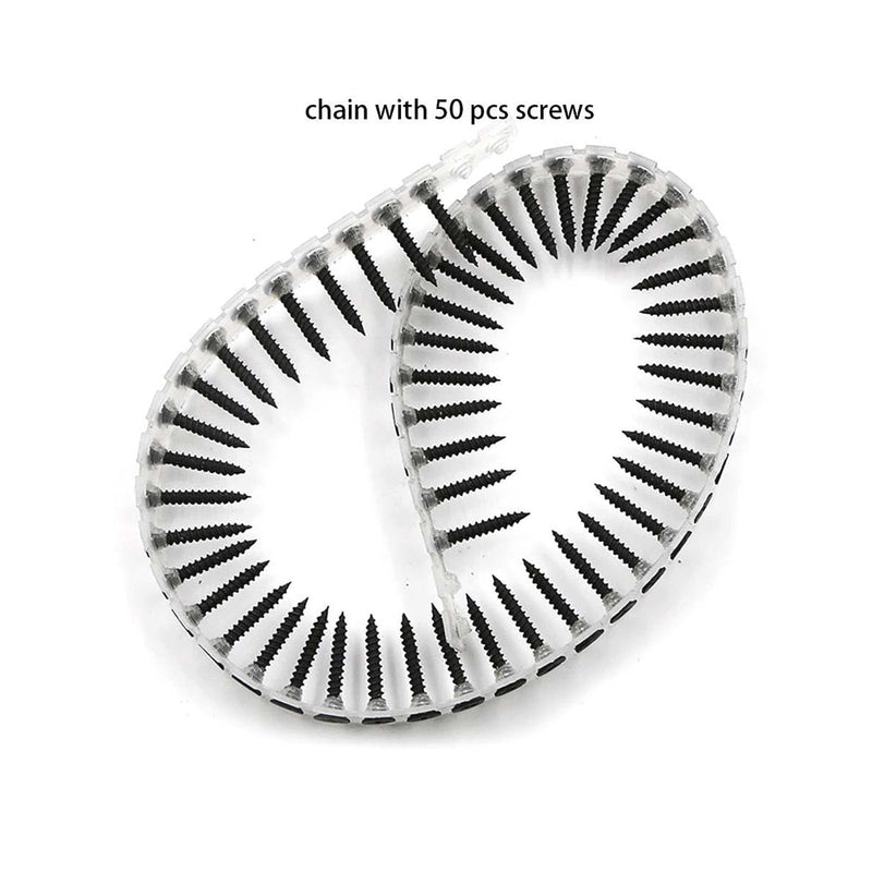 Screw Drill Chain Adapter for Power Drill Gun, Automatic Screw Spike Chain Drill Screw Chain Adapter, Automatic Chain Nail Gun Kit for Electric Drill Attachment Electric Drill Woodworking Tool