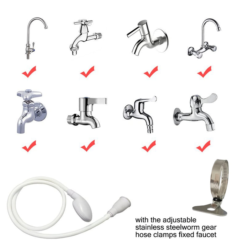 Sink Spray Rubber Hose Portable Shampoo Sprayer (Style 1) Style 1