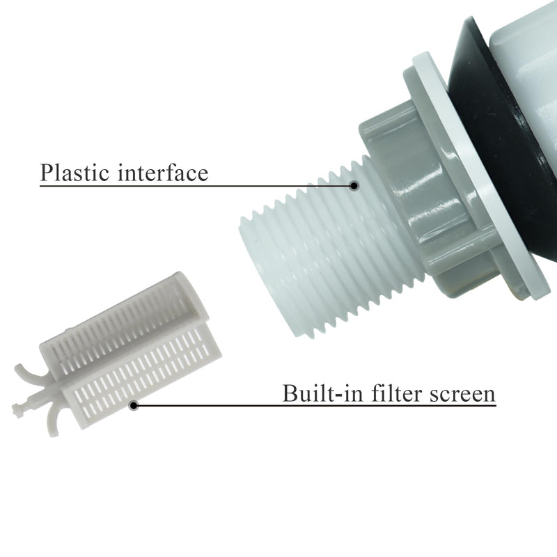 Toilet Side Mount Fill Valve Replacement, Compatible with Delta RP71168, G1/2 Inlet with G7/8 Adapter, Adjustable Height Float, Includes Filter Screen & Refill Tube, WC Tank Repair Parts