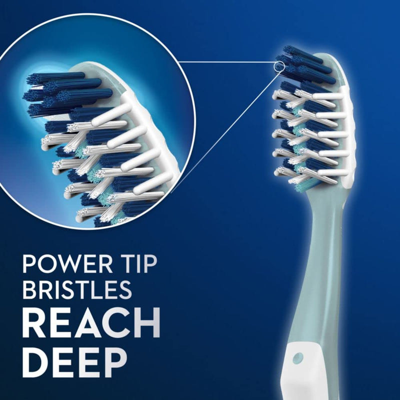 Oral-B Pro Health CrossAction All in One Soft Toothbrushes, Deep Plaque Fighter, Rounded Bristles Gentle on Teeth, Tongue and Cheek Cleaner, Gum Stimulators, 6 Count, Tooth Brush Pack Toothbrush (Pack of 6)