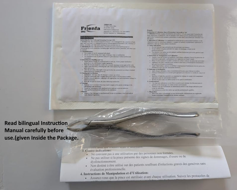 Universal Extraction Forceps #151 for Upper and Lower Teeth, Molars and PreMolars, German Stainless Steel, Rust Free, Long Lasting