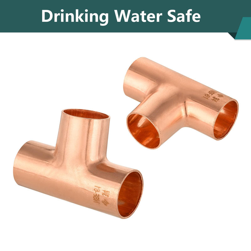 15-Pack Niikappu Copper Tee Fitting 3/4" C(COPPER011-15) 15 3/4" X 3/4" X 3/4"