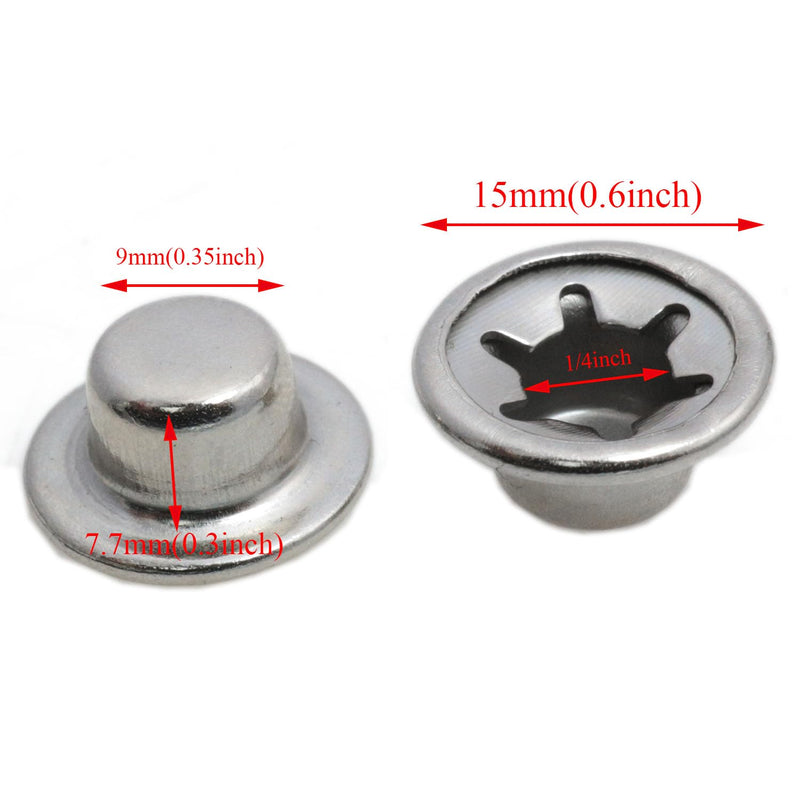 Push nut caps Truck Nuts Push Nuts axle Cap Nuts Push nut caps Push nut caps Cap washers, Caravan Trailer Parts for trolleys, Rolling Boxes and Lawn carts 8PCS