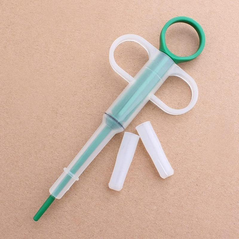 1Pc Green Pill Guns for Dog and Cat, Pet Piller Guns Pill Shooters Cat Tablet Soft Tip Syringes,Cat Pill Shooter,Pet Medicals Feeding Dispenser Tool for Small Animals,Feeding and Watering Supplies