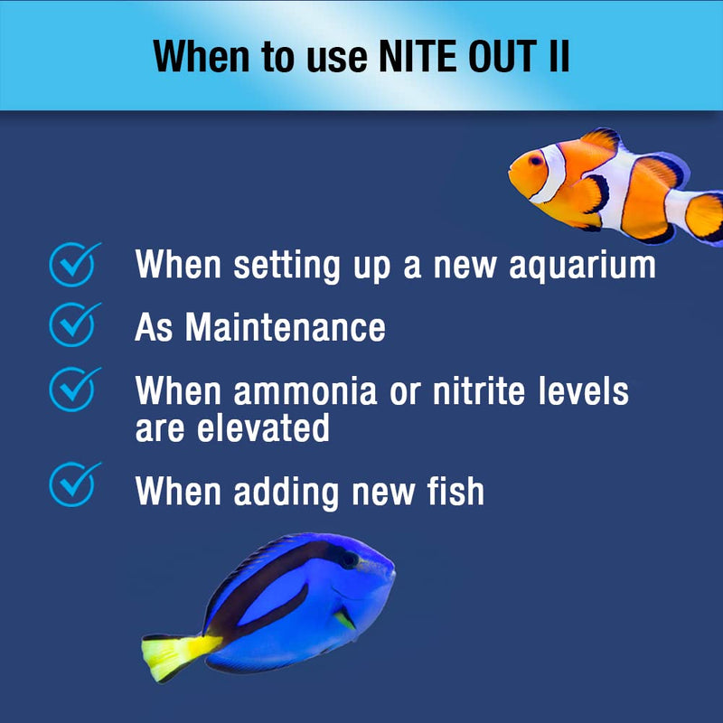 MICROBE-LIFT Nite-Out II Aquarium Bacteria for Start-up, Instantly Cycle Aquariums, Add Fish on Day 1, Rapid Ammonia and Nitrite Reducer for Freshwater & Saltwater Fish Tank, 8 Ounces (NITEH08)