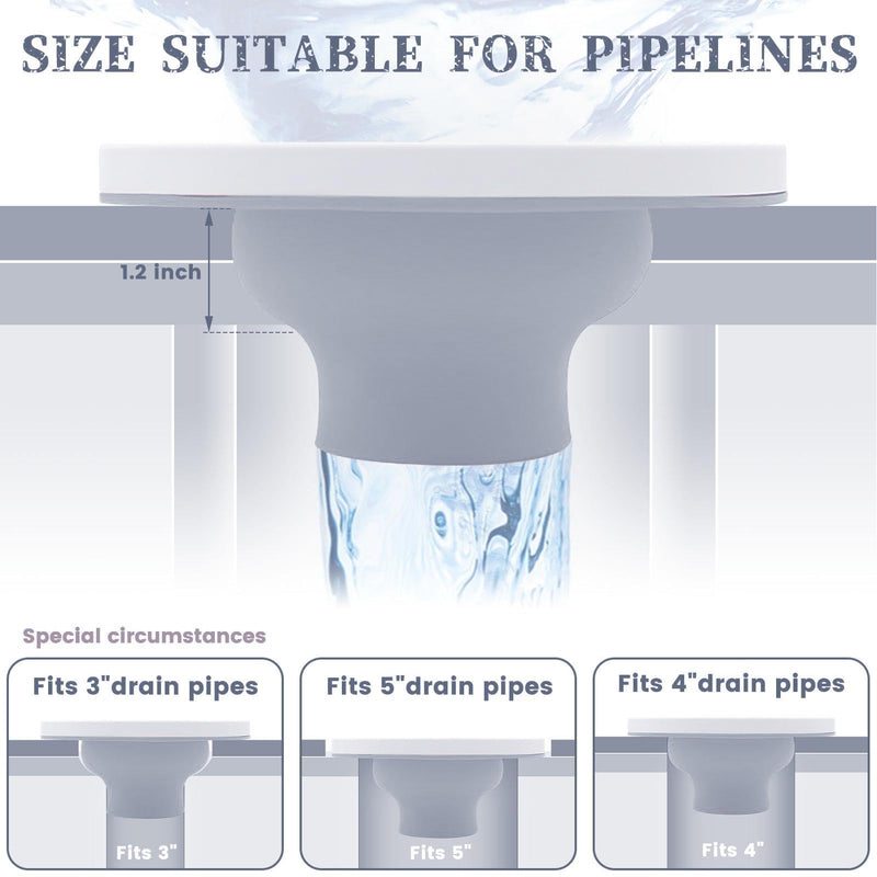 Universal Toilet Flange Repair Kit, Leakage Proof Toilet Repair Flange with Screws, Silicone Toilet Floor Flange for 4in, 5in, Special 3in Drain Pipe, Gray