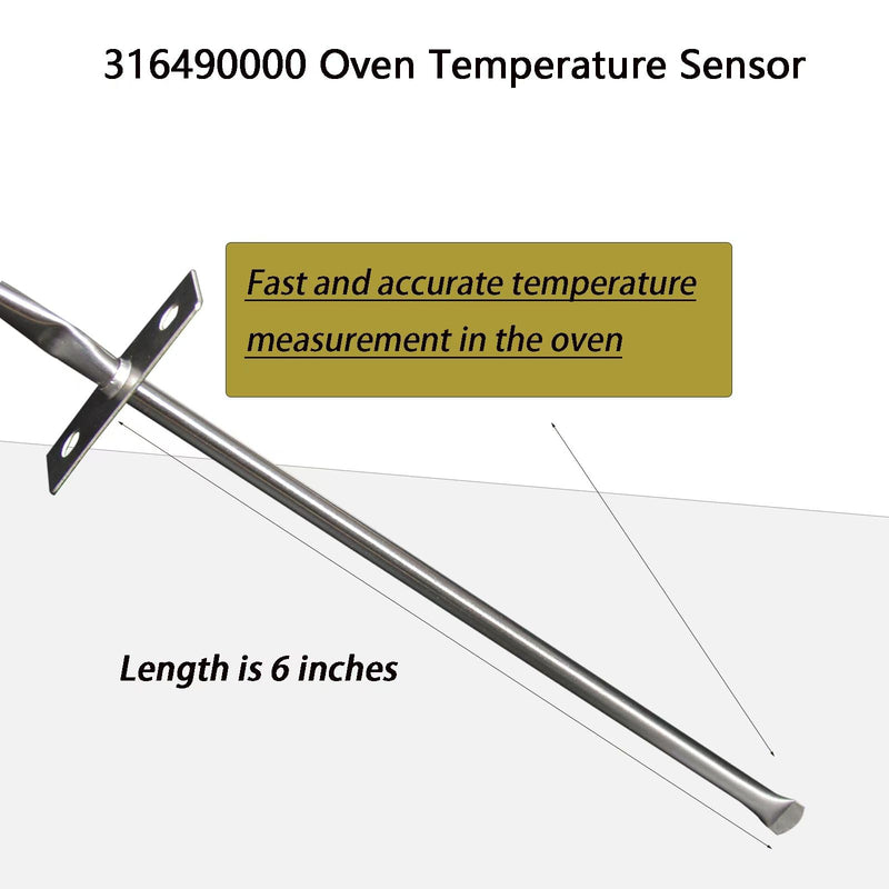 316490000 Oven Temperature Sensor for Frigidaire Oven Sensor Probe 1197392 AP3963654 PS1528542 EAP1528542