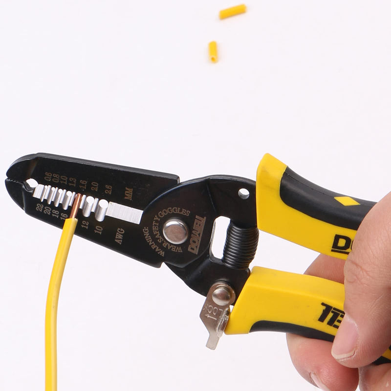 DOWELL 10-22AWG+22-30AWG Wire Stripping Tool Wire Stripper Cutter Pliers Tool Multi-Function Hand Tool for Electrician 2-Piece HY040739