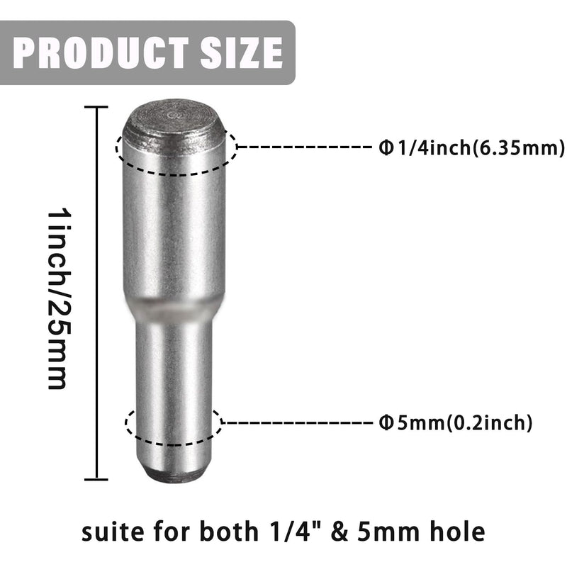 5mm 1/4 Inch Stainless Steel Shelf Support Pegs for Kitchen Cabinets, Adjustable Metal Pins and Clips for Bookshelves, Bookcases, Cupboards, and Glass or Wood Shelves Replacement Holders
