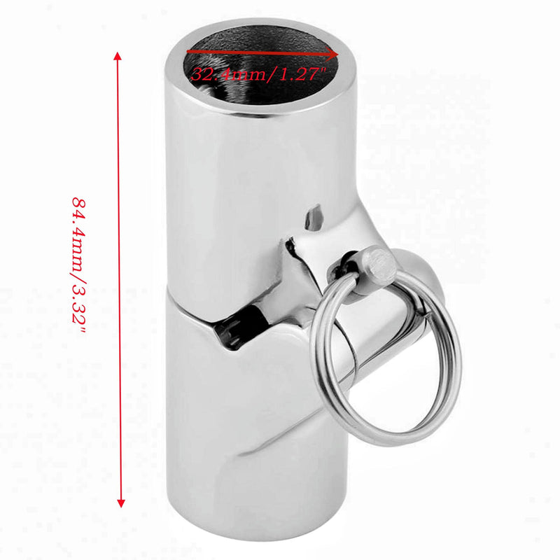 Heavy Dudy Marine Swivel Pipe Connector,Stainless Steel 316 Folding Swivel Connector Boat Rail Tube Pipe Fittings For22/25mm OD Tube/Pipe O.D.Size:32mm 1 1/4inch Style:with quick release pin